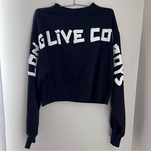 Wrangler Retro Long Live Cowboys Crop Fleece Pullover